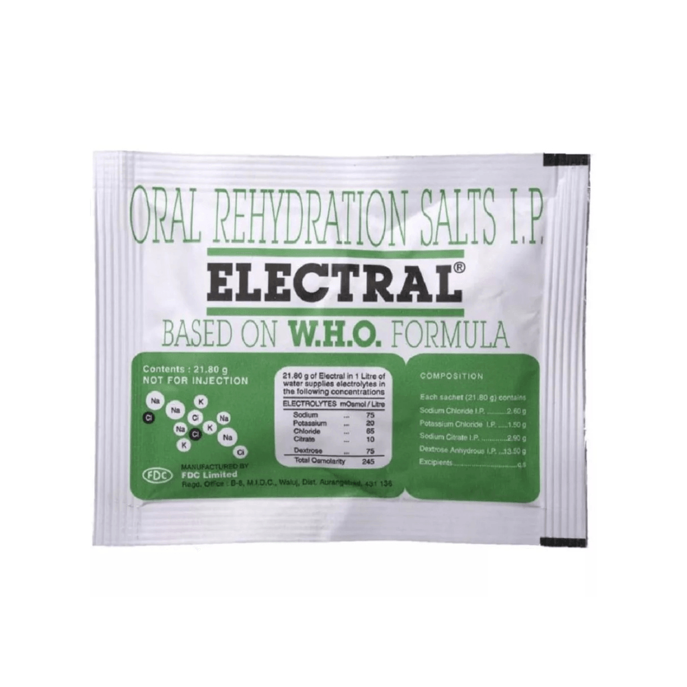 FDC Ltd Electral Powder Unflavoured (21.8g) - My Store